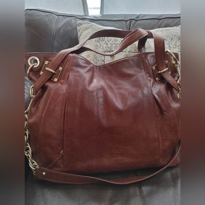 ✨Elliott Lucca Chestnut Genuine Leather Large Shoulder Bag✨